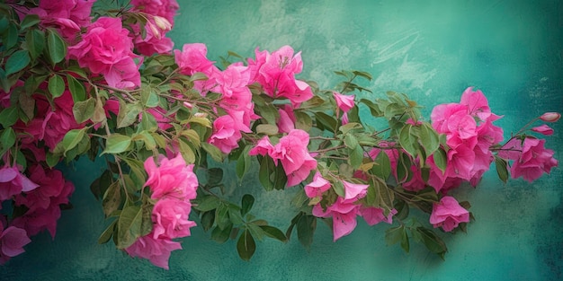 Fleurs de bougainvilliers en fleurs en arrière-plan