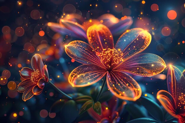 Photo des fleurs brillantes