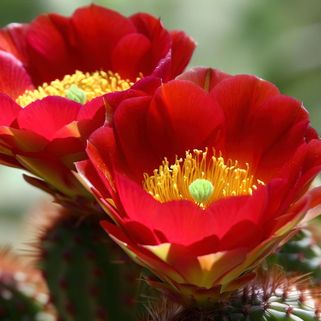 Fleurs de cactus à la coupe claire