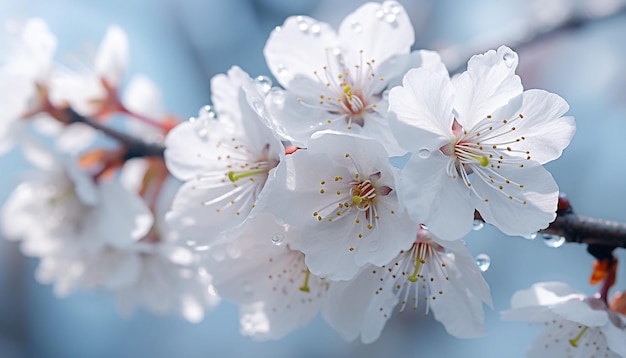 Des fleurs de cerises blanches élégantes