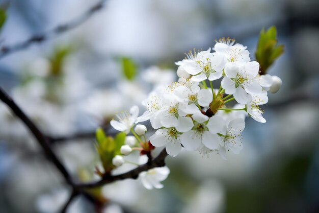 Les fleurs de cerisier au printemps stylisées.