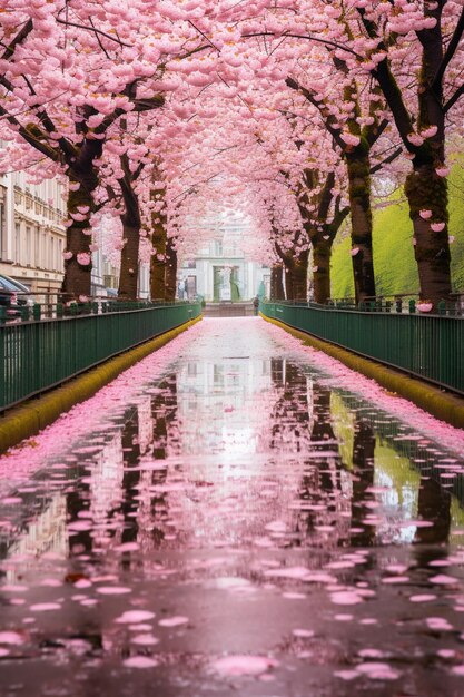 Photo fleurs de cerisier dans la ville de londres au royaume-uni