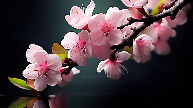 Photo des fleurs de cerisier japonaises des fleurs de cerisier des fleurs de cerisier