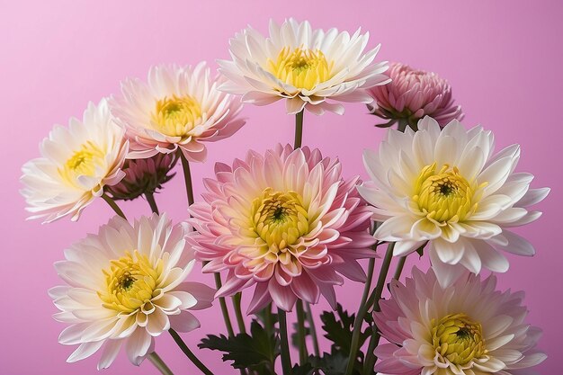 Des fleurs de chrysanthème sur un fond gradient