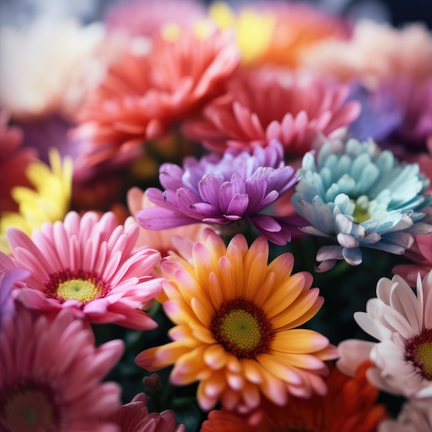 Fleurs colorées fleurs épanouies pour célébrer la fête des mères