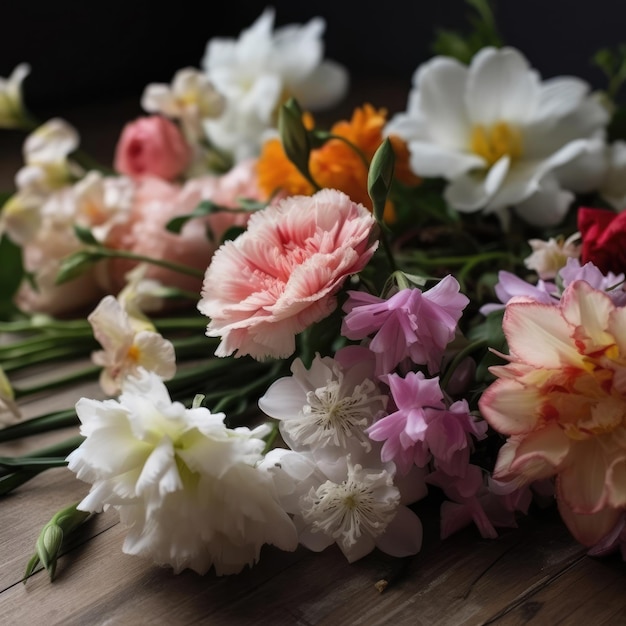 Fleurs colorées fleurs épanouies pour célébrer la fête des mères