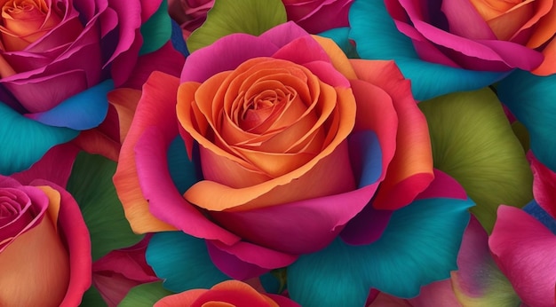 fleurs colorées sur fond coloré hd abstrait bouquet de fleurs
