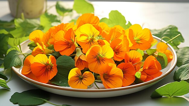 Fleurs Comestibles Fond D’écran Hd 8k Image Photographique | Photo Premium