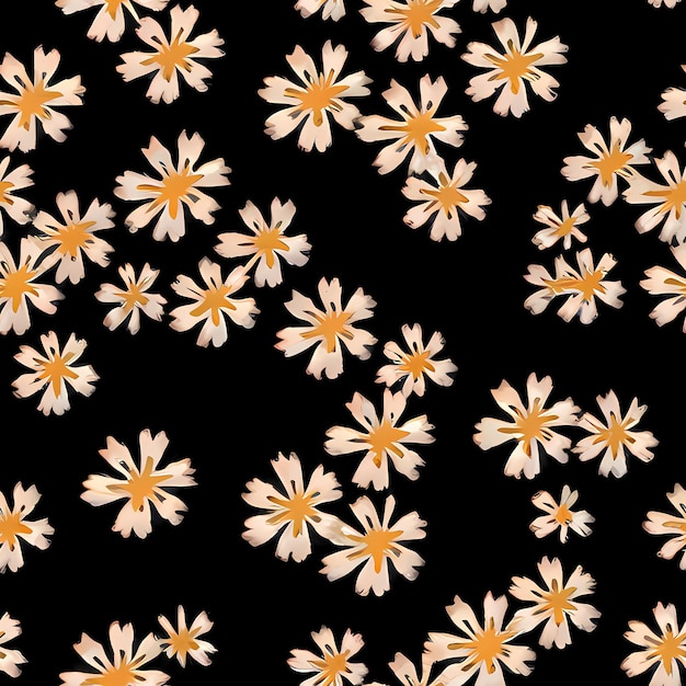 Fleurs de conception de motif de répétition sans couture florale pour l'impression de tissu de conception textile IA générative