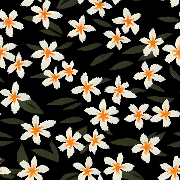 Fleurs de conception de motif de répétition sans couture florale pour l'impression de tissu de conception textile IA générative