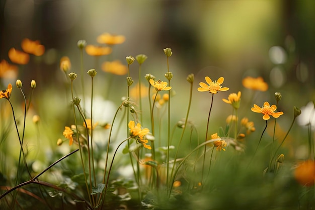 Fleurs de cosmos multicolores dans le pré au printemps été nature contre le ciel bleu Mise au point douce sélective générative ai