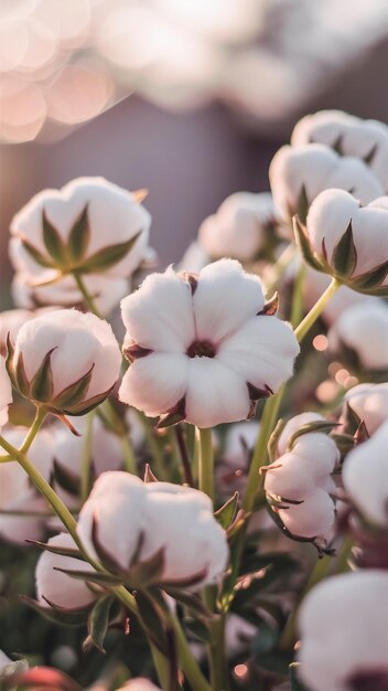 Photo des fleurs de coton