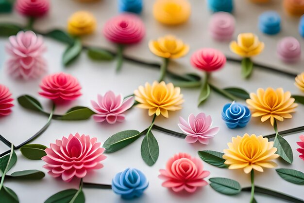 Fleurs dans une boîte