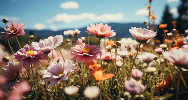 Des fleurs dans le jardin.