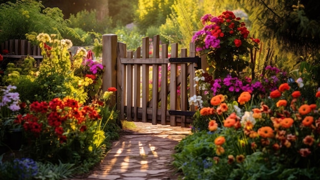 des fleurs dans un jardin