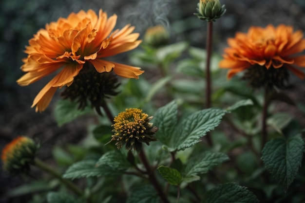 les fleurs dans la nature