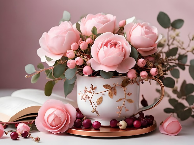 Des fleurs délicates de ranunculus sur un fond blanc