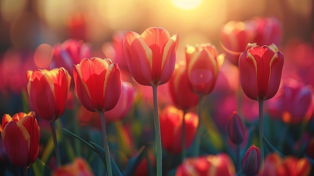 Des fleurs éparpillées dans l'herbe