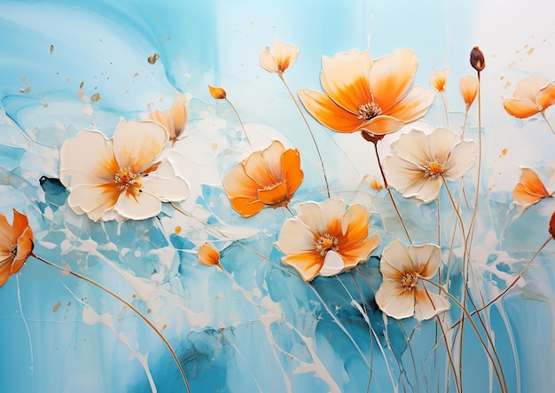 Des fleurs d'été sur la plage