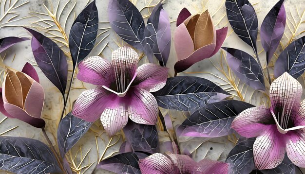 Des fleurs exotiques en 3D