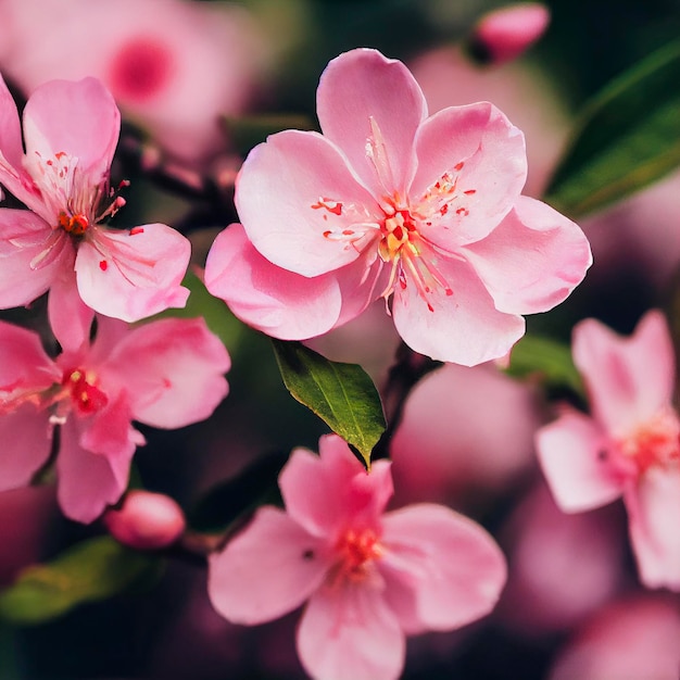 Fleurs de fleur de pêcher