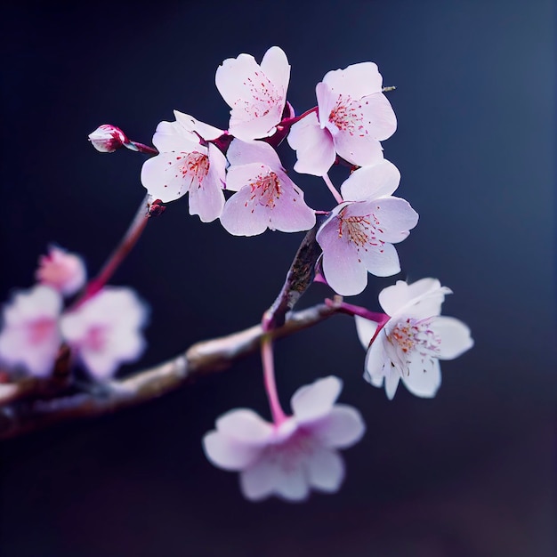 Fleurs de fleur de pêcher