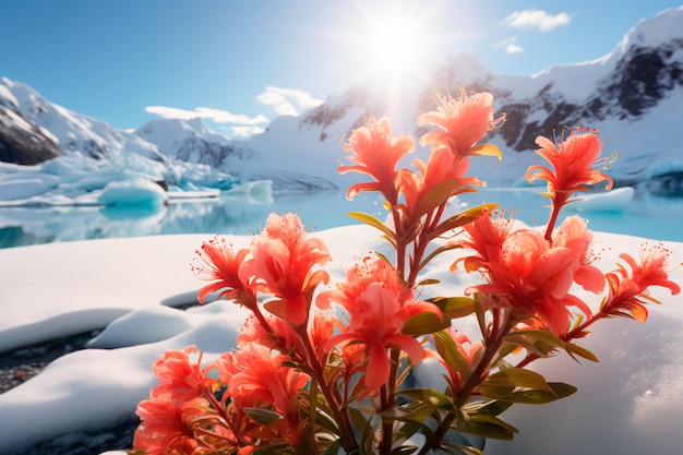 Les fleurs fleurissent en Antarctique Changements climatiques Fonte des glaciers Changements globaux sur la planète