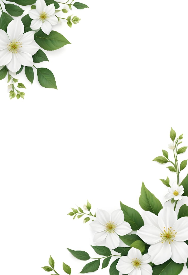 Photo des fleurs sur un fond blanc