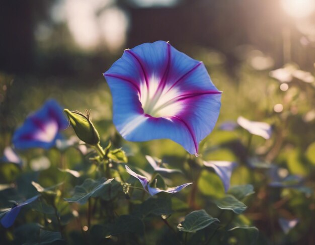 Photo les fleurs de la gloire du matin