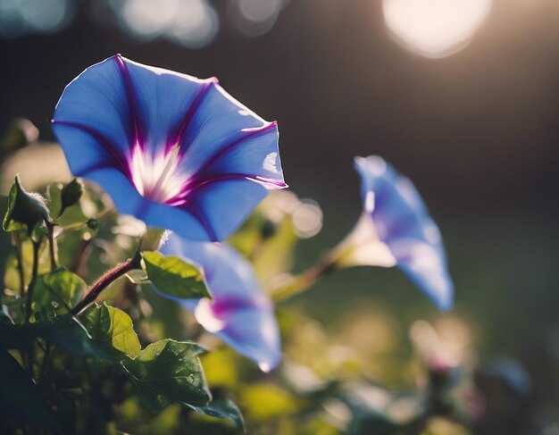 Photo les fleurs de la gloire du matin