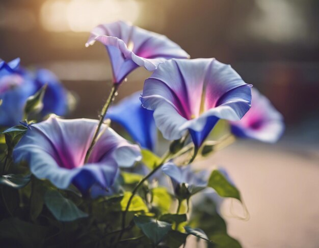 Photo les fleurs de la gloire du matin