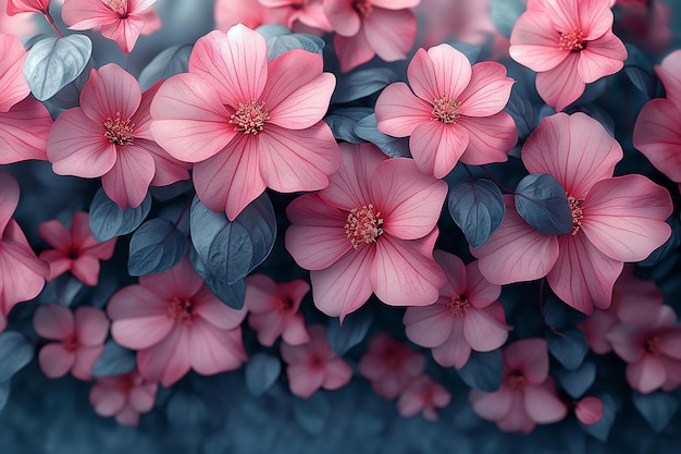 Les fleurs d'hibiscus roses