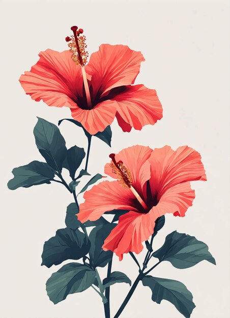 Les fleurs d'hibiscus