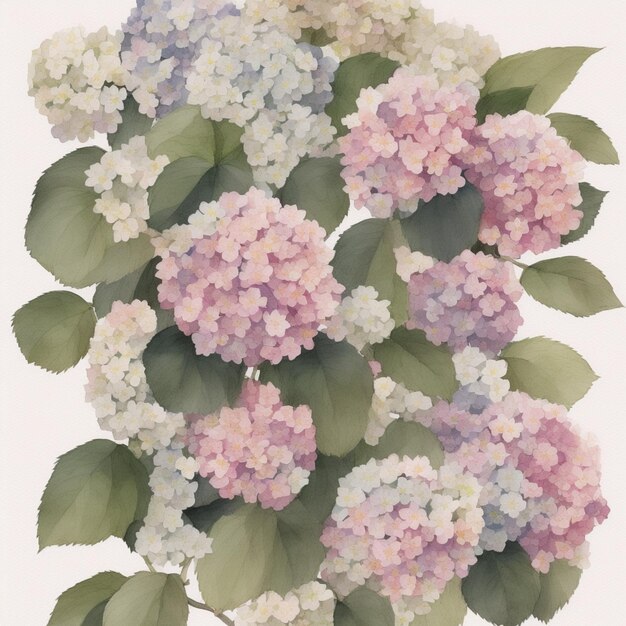 Des fleurs d'hortensia dans le style vintage Arrière-plan floral pour votre design