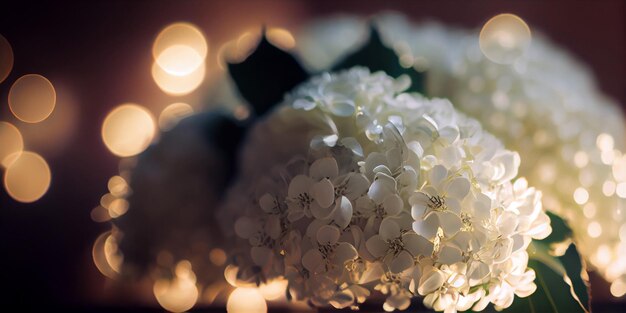 Fleurs d'hortensia Été sans fin Fleurs d'hortensia Bannière Générée par l'IA