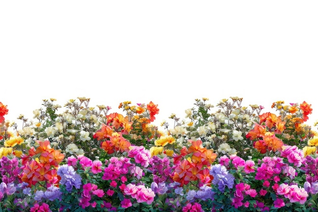 Des fleurs de jardin colorées bordent