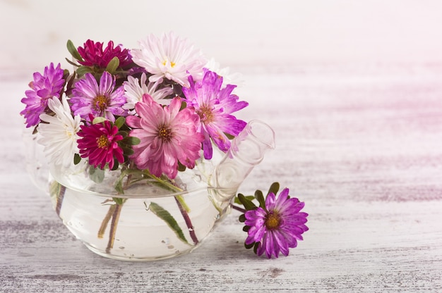 Fleurs de jardin roses pourpres