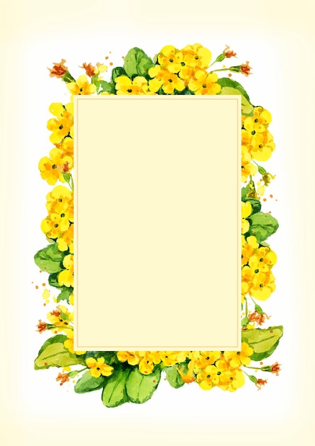 Fleurs jaunes aquarelle pétuniya vierge de couleur jaune pour mariage