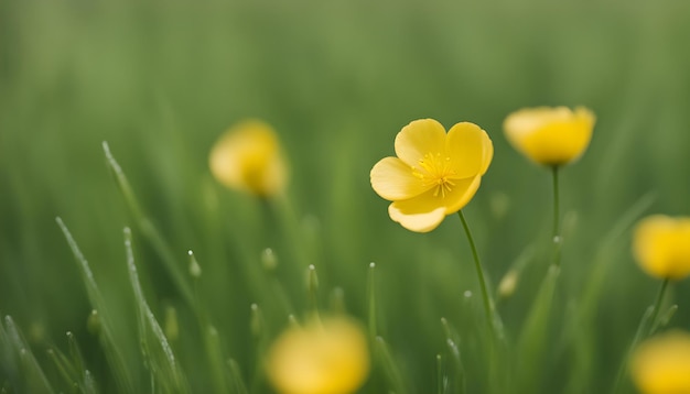 Photo des fleurs jaunes dans un champ avec un cœur en forme de cœur