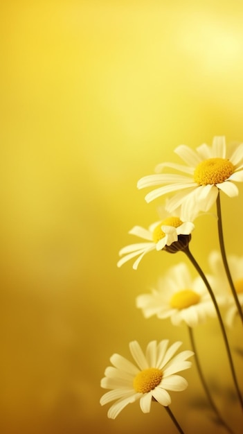 Fleurs jaunes sur fond jaune