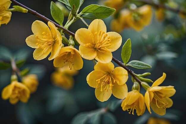 Des fleurs jaunes vibrantes en gros plan