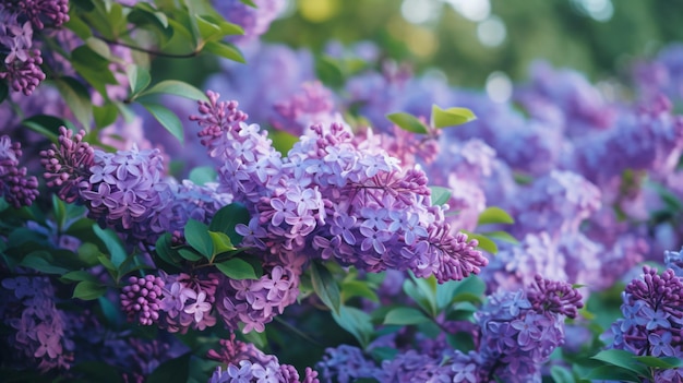 Fleurs de lavande au coucher du soleil