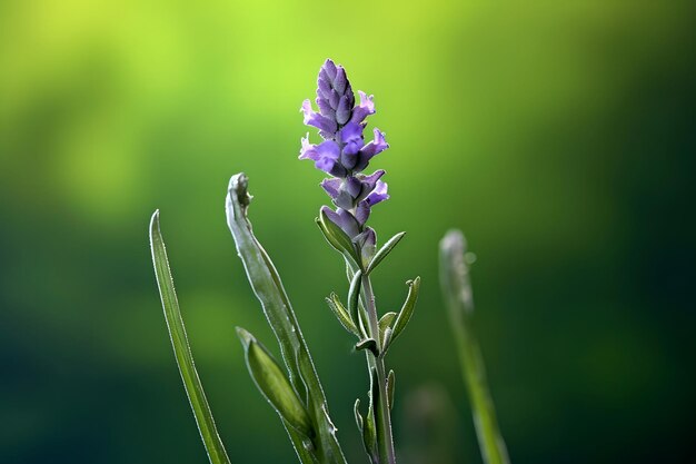 Photo des fleurs de lavande dans le jardin sur fond vert