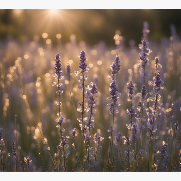 Des fleurs de lavande violettes dans le jardin Des fleurs d'lavande violettes Dans le jardin