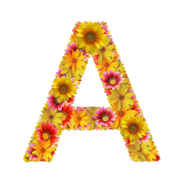 Fleurs lettre A