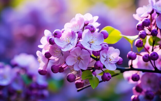 Des fleurs de lilas violets s'épanouissent dans le jardin au printemps.