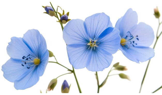 Fleurs de lin bleu