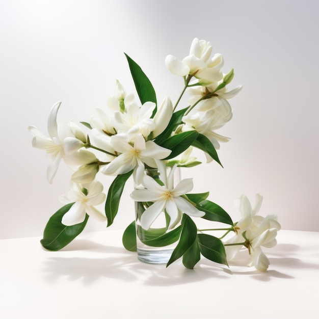 Fleurs de magnolia blanc accrocheur dans le style Zbrush