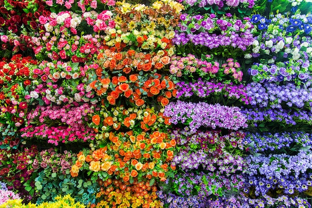 Fleurs sur le marché