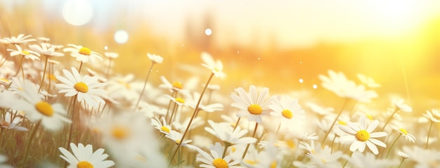 Photo les fleurs de marguerites en arrière-plan